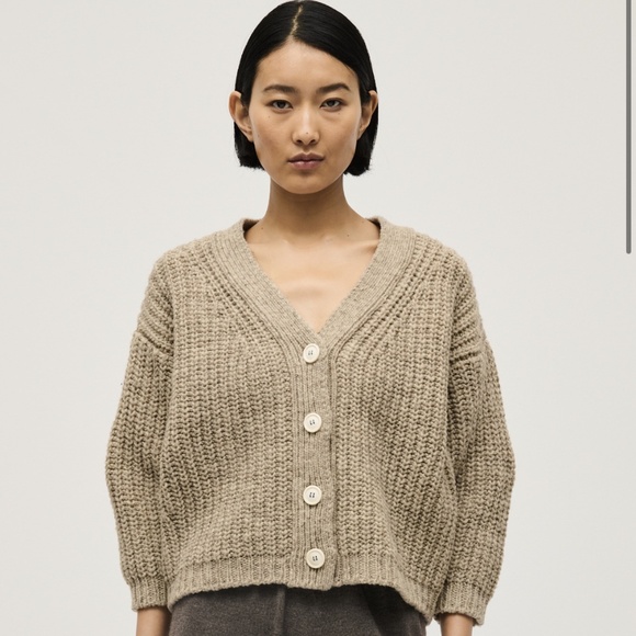 Babaa Sweaters - babaa cardigan no 19 MINI in mist